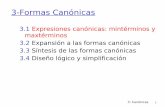 3-Formas Canó lsb/elo211/clases/03-Formas Canonicas.pdf · PDF file 2010-04-08 · 3: Canónicas 2 Expresiones Canónicas Las formas canónicas son representaciones de expresiones