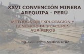 XXVI CONVENCIÓN MINERA AREQUIPA - PERÚ · 2018-11-26 · mÉtodos de explotaciÓn y beneficio de placeres aurÍferos ing. guillermo medina cruz xxvi convenciÓn minera arequipa