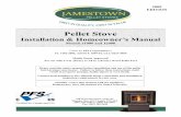 Pellet Stove...Pellet Stove Installation & Homeowner’s Manual Models J1000 and J2000 Listed by PFS Corporation to UL 1482-2000, ASTM E 1509-04, ULC-S627-M00 Mobile Home Approved!