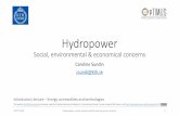 Caroline Sundin csundi@kth - OSeMOSYSCaroline Sundin csundi@kth.se 2017-10-03 Hydropower: social, environmental and economic concerns 1 ... Single stage power plants Cascade/Multistage