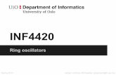 INF4420 - Universitetet i oslo · Barkhausen criterionThe criteria for oscillation is not well understood, there is no known sufficient criteria for oscillation. The Barkhausen stability