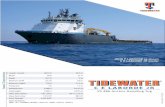 C E LABORDE JR - TidewaterVS 486 Anchor Handling Tug C E LABORDE JR Length, Overall: 280.5 ft 85.5 m Beam: 69 ft 21 m Depth: 26.2 ft 8 m Maximum Draft: 22.3 ft 6.8 m Minimum Height: