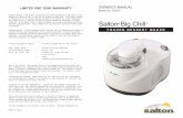 Salton Big Chill - Pick your own · 2016-04-15 · 6 7 INTRODUCTION Congratulations on the purchase of your Salton® BIG CHILL™ Frozen Dessert Maker! Now with the BIG CHILL™ you