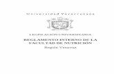 Reglamento Interno de la Facultad de Nutricióncolaboracion.uv.mx/rept/files/2015/03/070/Reg... · proyectos integradores del conocimiento, Servicio Social, becas de las empresas