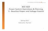 ECE422 5-ReactivePower - UTKweb.eecs.utk.edu/~kaisun/Backup/ECE422_Spring2015/ECE422_5-Reactive... · –Series capacitors: reduce the impedance of the path by adding capacitive reactance