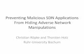 Preventing Malicious SDN Applications From Hiding Adverse ...Appear as normal SDN application • Get global network view efficiently Proposed Solution • Ask SDN controller only