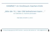 HAMNET im Großraum Aachen-Köln Wie die YL / der OM ... · Intregration in das bestehende Heimnetzwerk POE Stromeinspeisung DSL-Anschluss Dach Netzwerkkabel DSL-Router (z.B. FritzBox)