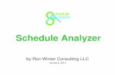Schedule Analyzer Presentation - fplotnick.com Schedule_Analyzer...• P6 version released in 2003 • Over 150 updates since then • Over 1,000 licenses sold • Works with Oracle/Primavera