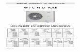 manual resumido micro KX6 07 08 1 13...6- prueba de estanqueidad y vacio 13 7- carga adicional de gas 14 8- instalacion electrica 15 9- comunicaciÓn entre unidades interiores y exteriores