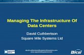 Managing The Infrastructure Of Data Centers · Managing The Infrastructure Of Data Centers David Cuthbertson Square Mile Systems Ltd david.cuthbertson@squaremilesystems.com . Square