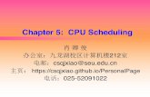 Chapter 5: CPU Scheduling - GitHub Pages · 2020-03-05 · CPU Scheduling Policy Operating System Concepts The CPU scheduler makes a sequence of “moves” that determines the interleaving