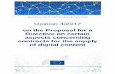 on the Proposal for a Directive on certain aspects …...2015 Directive on certain aspects concerning contracts for the supply of digital content to enhance the protection of consumers