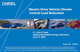 Electric Drive Vehicle Climate Control Load Reduction · A/C Power from Testing Input into an Autonomie Model of a Focus Electric •Drive cycles selected to yield a typical drive