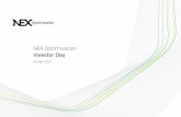 NEX Optimisation Investor Day/media/Files/N/NEX/reports... · NEX Optimisation addresses both NEX and our clients’ demand for unification and simplification SIGN ON ... NEX Infinity