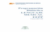 Programación Didáctica LENGUAJE MUSICAL EEPPconservatoriodebaza.com/wp-content/uploads/2018/05/PD-LM... · 2018-05-27 · Lenguaje Musical tiene como contenidos los que se detallan
