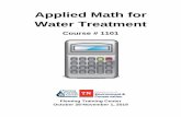 Applied Math for Water Treatment · Mathematics Manual for Water and Wastewater Treatment plant Operators by Frank R. Spellman Dimensional Analysis Used to check if a problem is set