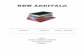 NEW ARRIVALS...New Arrivals is a List of books newly added to the library of IIM. The time period relevant to this issue is from January 2019 to June 2019. These books are properly