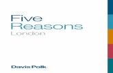 Five Reasons - Davis Polk & Wardwell · Temenos €235 million Acquisition of Multifonds and related bridge financing March 2015 GO Scale Capital ... M&A, credit and restructuring,