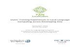 Users’ Training Experiences in Local Language Computing ... · Users’ Training Experiences in Local Language Computing across Developing Asia Emmanuel C. Lallana Mayette Macapagal