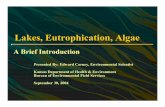 Lakes, Eutrophication, Algae - KDHE · 2012-02-03 · Lakes, Eutrophication, Algae A Brief Introduction Presented By: Edward Carney, Environmental Scientist Kansas Department of Health