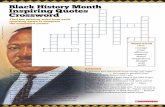 Black History Month Inspiring Quotes Crossword · 9. “Obstacles don’t have to stop you. If you run into a wall, don’t turn around and give up. Figure out how to _____ it, go