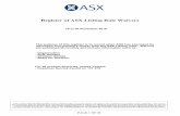 Register of ASX Listing Rule Waivers · are published bi-monthly and include information such as: - Organisation - Rule Number - Decision Details - Basis for Decision For all product