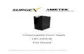 Uninterruptible Power Supply UPS-32020-80 User Manual · 2019-03-20 · UNINTERRUPTIBLE POWER SUPPLY 1. Before operating the UPS or connecting any load equipment, please ensure the