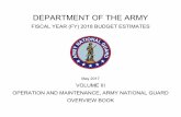 DEPARTMENT OF THE ARMY · 2019-06-24 · DEPARTMENT OF THE ARMY OPERATION AND MAINTENANCE, ARMY NATIONAL GUARD Fiscal Year (FY) 2018 Budget Estimates Air Operations ($ in Millions)