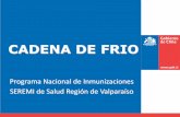 CADENA DE FRIO - CMVM de Frio.pdf · CADENA DE FRIO Programa Nacional de Inmunizaciones SEREMI de Salud Región de Valparaíso. Definición: •Es el proceso de conservación, manejo,