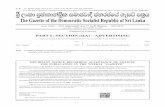 The Gazette of the Democratic Socialist Republic of dtet.gov.lk/web/images/pdf/ The Gazette of the Democratic Socialist Republic of Sri Lanka (Published by Authority) PART I : SECTION