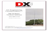 DX Engineering THUNDERBOLT · 2015-07-06 · - 2 - Introduction The DX Engineering THUNDERBOLT® MBVA-1UP is a high performance 160-10 meter vertical multi-band antenna that is tunable