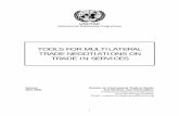TOOLS FOR MULTILATERAL TRADE NEGOTIATIONS ON …political costs and benefits of the multilateral agreements already in place (or the potenial future agreements) from the domestic point