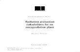 Radiation protection calculations for an encapsulation plant · Radiation protection calculations for an encapsulation plant Markku Anttila VTT Energy December 1998 Working Reports