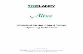Motorized Rigging Control System Operating Instructions · 2017-09-19 · Altus Motorized Rigging Control System – Operation Manual Page 3 Design, Manufacture and Installation of