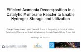 Efficient Ammonia Decomposition in a Catalytic Membrane … · 2018-10-31 · Efficient Ammonia Decomposition in a Catalytic Membrane Reactor to Enable Hydrogen Storage and Utilization