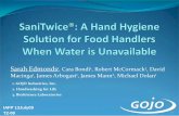Non Alcohol Hand Sanitizers: Quaternary Ammonium Compounds · This leaves a gap in the Code for effective hand decontamination in situations where food exposure is limited and handwashing