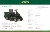 Rider 27M Mulching Kit - KGM Ltdkgmltd.co.uk/wp-content/uploads/2017/01/ATCO-Mowers.ppt.pdf · Mulching Kit: Included Trailer Hitch: Included Battery Charger: Included Engine: B&S