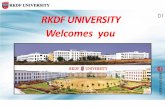 RKDF UNIVERSITY Welcomes you PROFILE.pdfmarks in qualifying exam. Chancellor’s Scholarship for merit holders from 2015-16 session - Rs. 20,000 for Engineering, Technology & Management