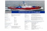 ROTOR TUG ART 80-32 Hybrid - Damen Group · BASIC FUNCTIONS Harbour and coastal berthing tug, CLASSIFICATION Lloyds Register BATTERIES100A1 Tug, [ ] LMC, UMS, IWS REGULATIONS TRANSFER