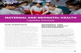 MATERNAL AND NEONATAL HEALTH - VSO · 2019-09-11 · and coaching. This has taken place across 42 Neonatal Intensive Care Units (NICU), four High Dependency Units (HDU), three MWHs