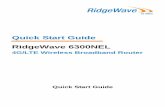 Quick Start Guide RidgeWave 6300NEL - BEC Technologies, Inc.bectechnologies.net/wordpress/wp-content/uploads/2015/11/RidgeWave-6300NEL_QSG_100...RidgeWave 6300NEL 4G/LTE Wireless Broadband