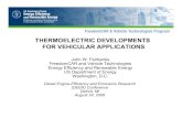 Thermoelectric Developments for Vehicular …...THERMOELECTRIC DEVELOPMENTS FOR VEHICULAR APPLICATIONS John W. Fairbanks FreedomCAR and Vehicle Technologies Energy Efficiency and Renewable