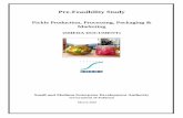 Pre-Feasibility Study Production Processing... · Pre-Feasibility Study Pickle Production, Processing, Packaging & Marketing PREF-18/March, 2018/Rev2 annum at initial stage, utilizing