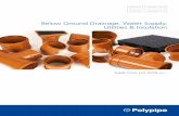 Below Ground Drainage, Water Supply, Utilities & Insulation · Water Supply 40 - 52 Water Service Pipes MDPE PE80 40 Polyfast Polyethylene Compression Fittings 41 - 49 Polyguard Barrier