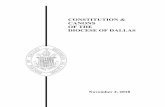 CONSTITUTION & CANONS OF THE DIOCESE OF DALLAS ¢  Episcopal Diocese of Dallas, a diocese within the