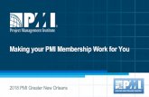 New Member Presentation for PMIGNO...PMI PMI$ SP PMP PgMP PMI$ ACP CAPM PfMP PMI$ RMP PMI$ PBA The'PMP ®certification'recognizes'competence'of'an' individual'to'perform'in'the'role'of'a'project'manager,'