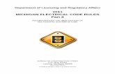 2011 MICHIGAN ELECTRICAL CODE RULES Part 8 of Electrical Examiners/Rules/2011 PART 8.pdfAdditional copies of the Part 8 rules are available from the Michigan Department of Licensing
