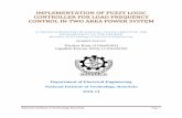 IMPLEMENTATION OF FUZZY LOGIC CONTROLLER FOR LOAD …ethesis.nitrkl.ac.in/6438/1/E-70.pdfhis project “Implementation of Fuzzy Logic Controller for Load Frequency Control In Two Area