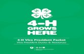 4-H Vice President Packet - Washington State Universityextension.wsu.edu/4h/documents/2017/11/4-h-club-packet-vice-president.pdf · As vice president, a very important role you have