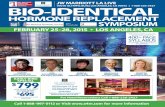 1Seminar Bio-Identical Hormone Replacement JW MARRIOTT LA … · One of the best parts of the BHRT Symposium is the LIVE diagnosis by Thierry Hertoghe, MD. Dr. Hertoghe will call